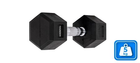 Mancuerna hexagonal 5 kg THUNDER