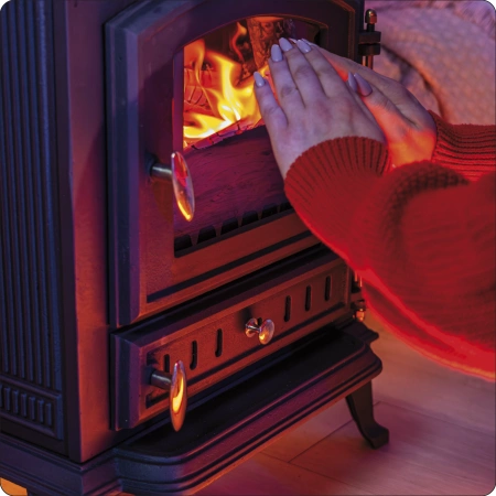 Cocina de leña de hierro fundido MITRA 7 kW 