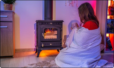 Cocina de leña de hierro fundido MITRA 7 kW 