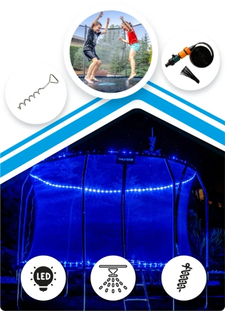 Trampolín THUNDER INSIDE ELITE 8FT (244 cm) NEGRO