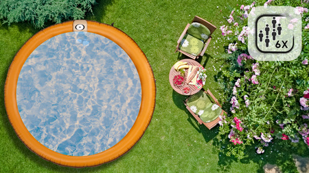 Jacuzzi hinchable de jardín THUNDER MOCHA