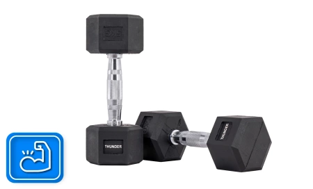 Mancuerna hexagonal 5 kg THUNDER