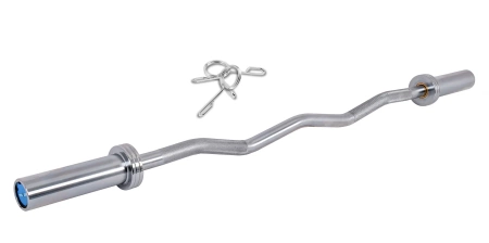 Barra olímpica semi-curvada de 120 cm THUNDER