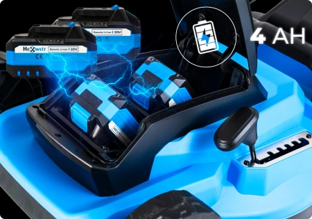 Cortacésped inalámbrico Hexwelt HW-KA-40 40cm 40V 8Ah