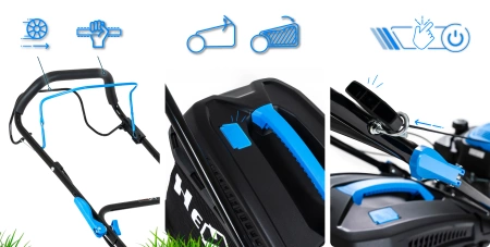 Cortacésped de gasolina Hexwelt HW-KS-200 51cm 3,8kW con autopropulsión