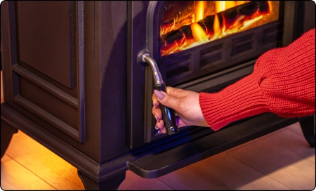 Cocina de leña de hierro fundido MITRA 7 kW 