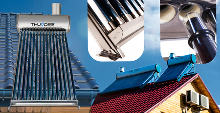 Colector solar no presurizado THUNDER con depósito de 150 L