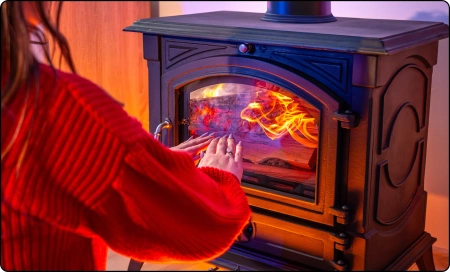 Cocina de leña de hierro fundido WESTA 17 kW