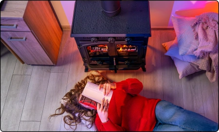 Estufa de leña de hierro fundido ATAR 10 kW