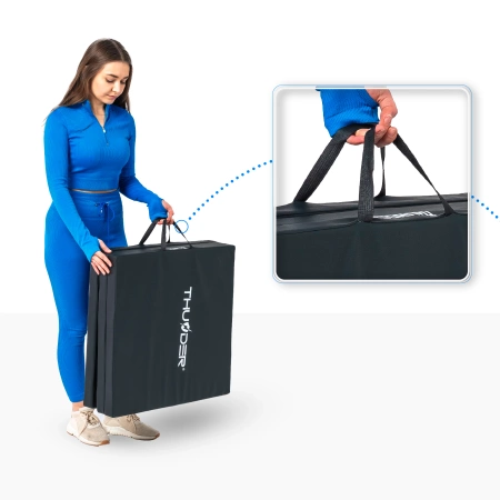 Colchoneta de gimnasia negra 180x60x5 THUNDER