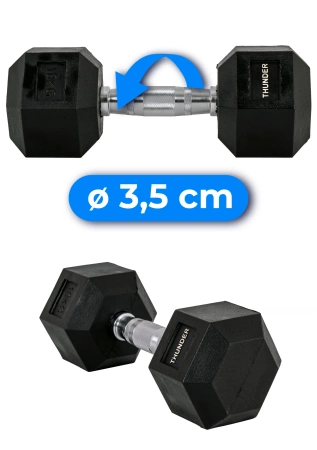 Mancuerna hexagonal 10 kg THUNDER