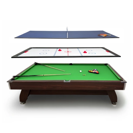THUNDER mesa de billar con superposición de cymball/ping pong 7FT - BOLD-BROWN