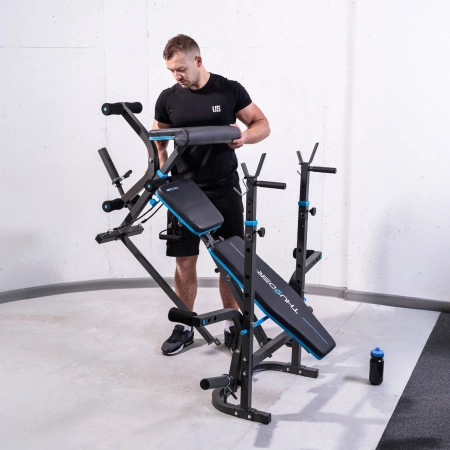 Banco de entrenamiento con barra de rezo THUNDER VIGOR-B