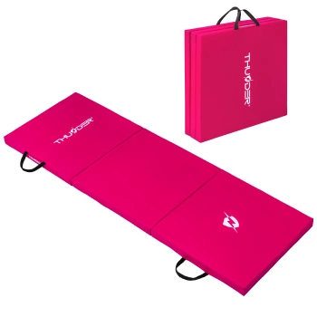 Colchoneta de gimnasia rosa 180x60x4 THUNDER
