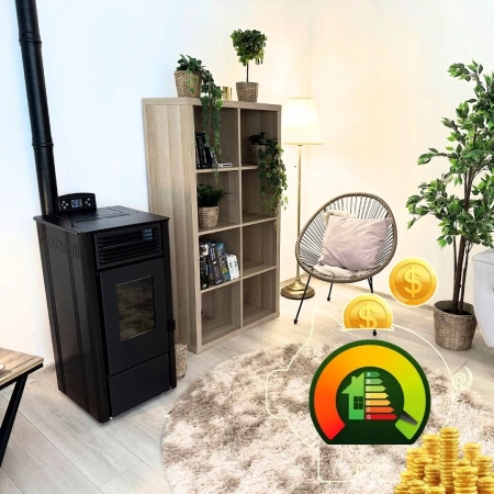 Cocina de pellets SOPHIA BLACK 8,1 kW